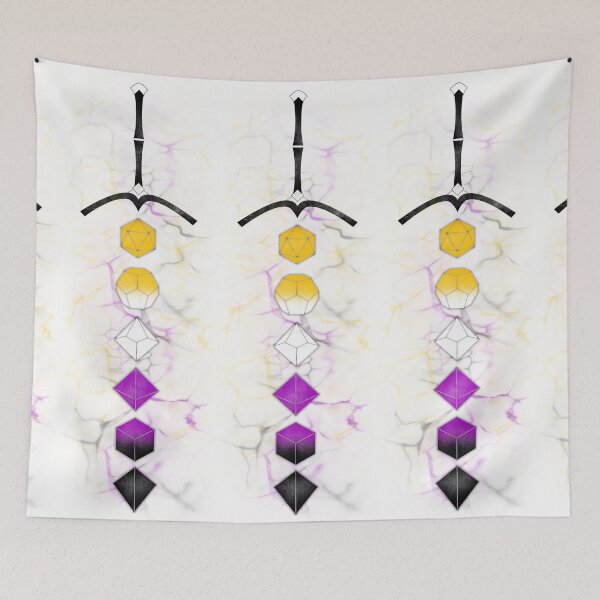 Item preview, Nonbinary Pride Sword (black) designed and sold by dysfnctnlysane.