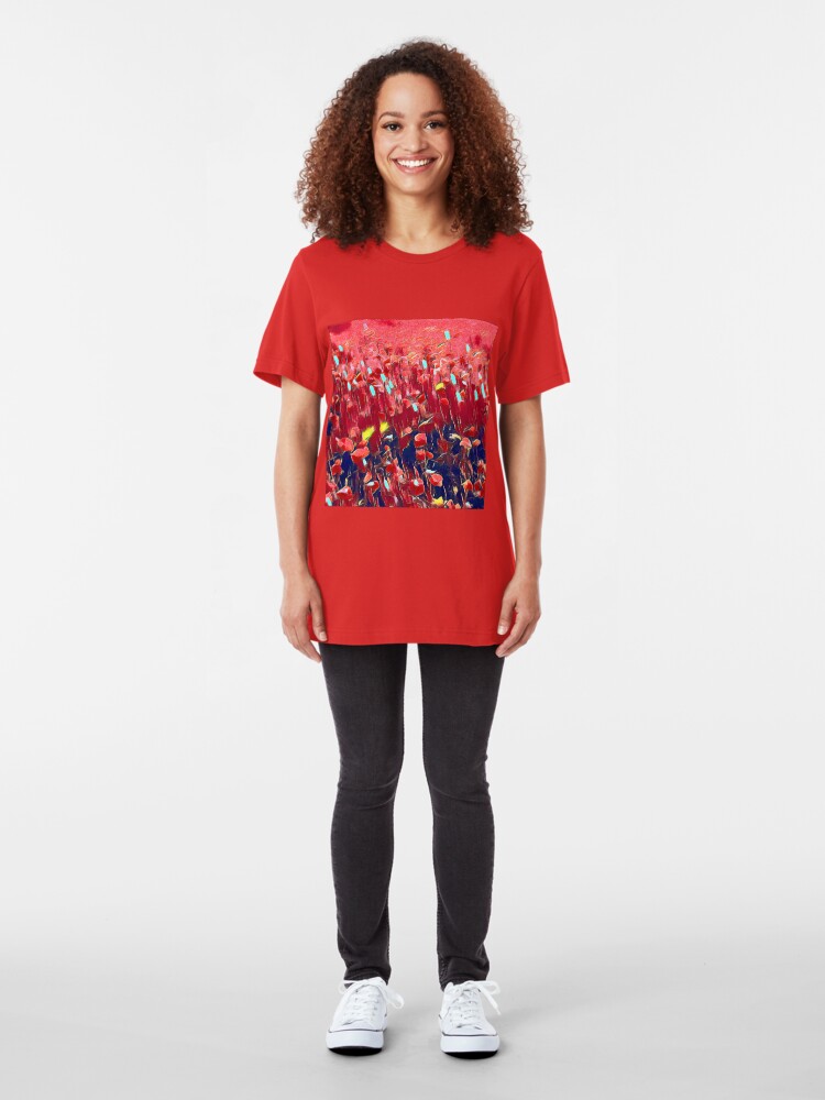 Alternate view of Magical poppy field Slim Fit T-Shirt