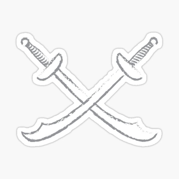 Crossed Swords Drawing' Sticker