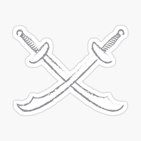 Minimalist Crossed Swords (Dark)' Sticker