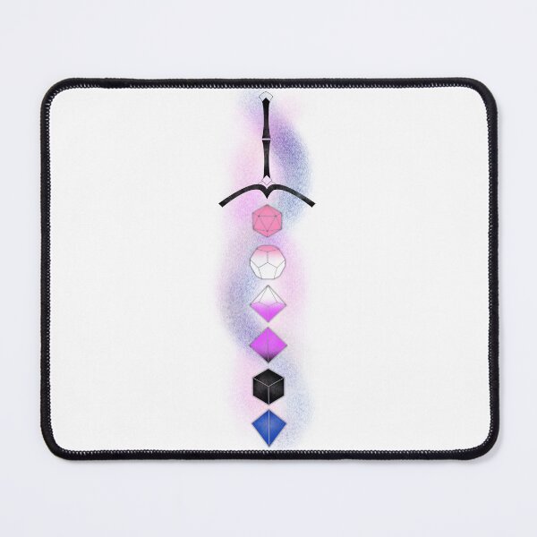 Item preview, Genderfluid Pride Sword (black) designed and sold by dysfnctnlysane.