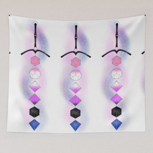 Item preview, Genderfluid Pride Sword (black) designed and sold by dysfnctnlysane.