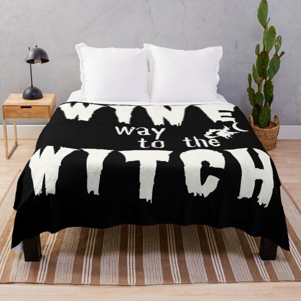 Item preview, Witch Way To The Wine| Funny Halloween  | Funny Wine Halloween  | Halloween Witch designed and sold by Alexa5454.