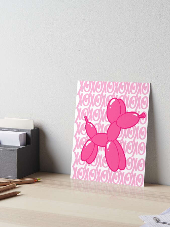 balloon dog xoxo - pink