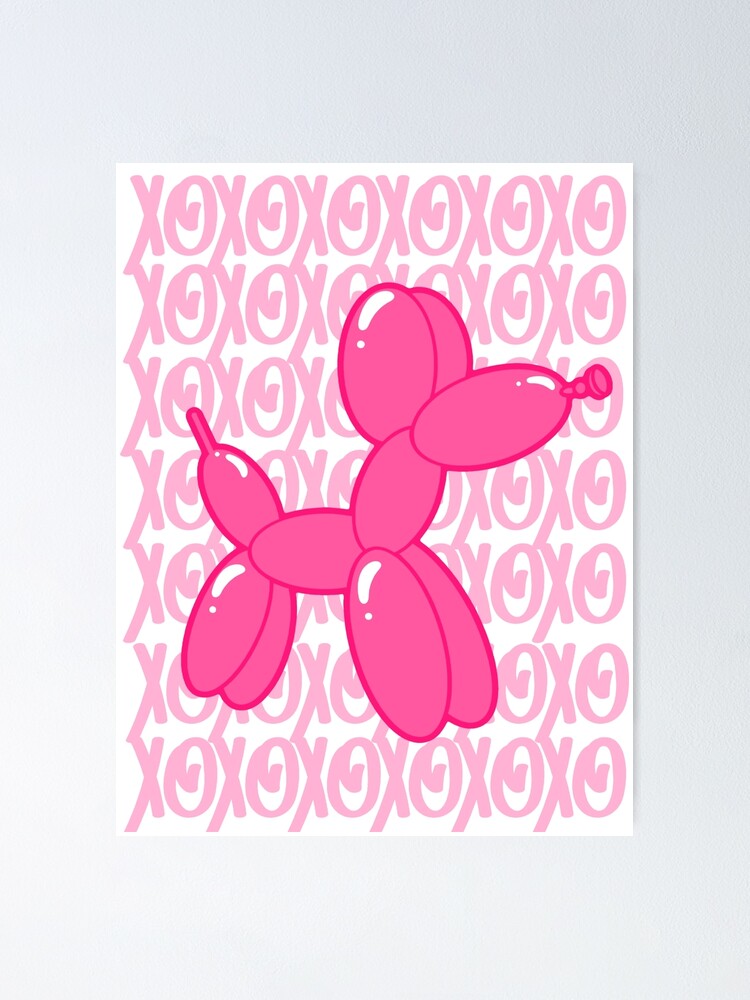 balloon dog xoxo - pink