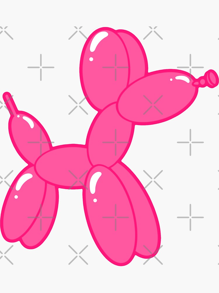 balloon dog xoxo - pink Sticker for Sale by Julia Santos