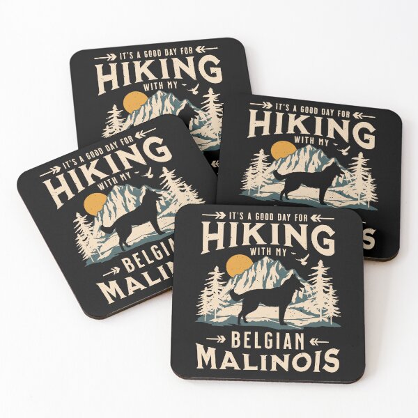 Item preview, Hiking with My Belgian Malinois | Mountains Dog Hiking Distressed Design designed and sold by arlutai.