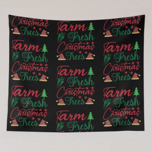 Aperçu de l'œuvre Arbres de Noël frais de la ferme Merveilleuse période de l'année Père Noël Joyeux Noël Joyeux cadeau Vêtements haut de gamme Vacances amusantes Noël créée et vendue par DesignByHeartUK.
