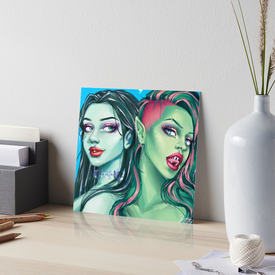 Monster High - Frankie Stein and Venus Art Board Print for Sale by TD22
