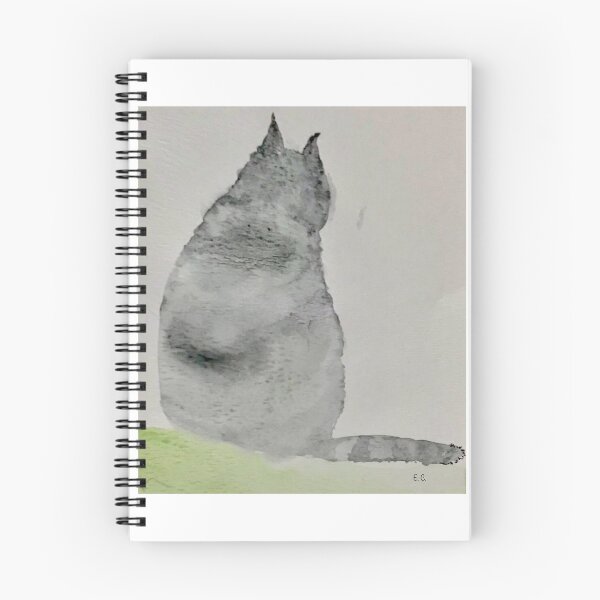 Item preview, Fat Gray Cat designed and sold by watercolorsLiz.