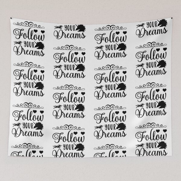 Item preview, Follow Your Dream Inspirational Motivational Quotes Saying Happy Life Apparel Essential Motivation Inspiration Joy Mood designed and sold by DesignByHeartUK.