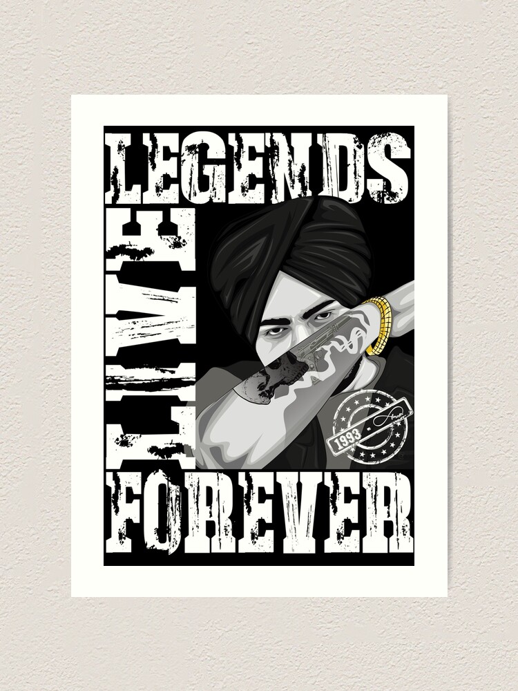 Legends never die sidhu moose wala  Art Print for Sale by Desi Merch