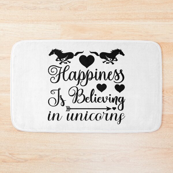 Item preview, Happiness Is Believing In Unicorns Fun Summer Unicorn Pony Funny Love Valentine Summer Gift Art Design Happy Life Apparel Essential Motivation Inspiration Joy Mood  designed and sold by DesignByHeartUK.