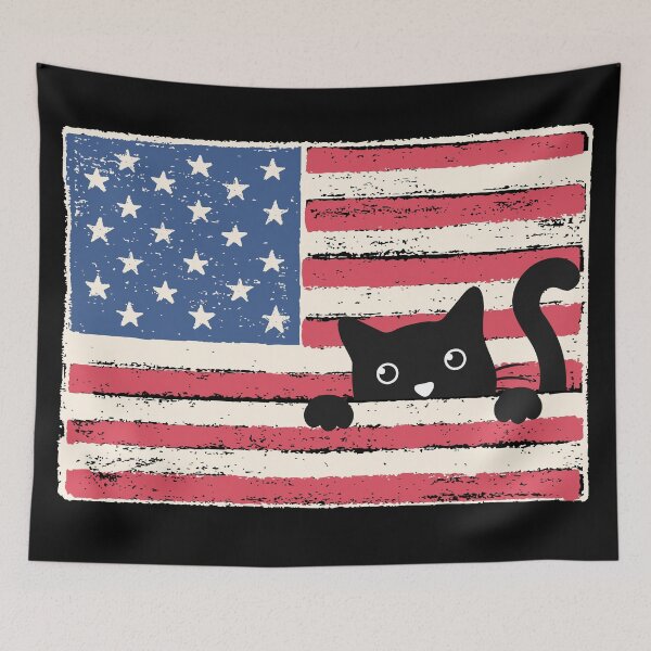 Item preview, FOURTH OF JULY CAT! INDEPENDENCE DAY CAT! 4TH OF JULY! designed and sold by fluffyfriends.