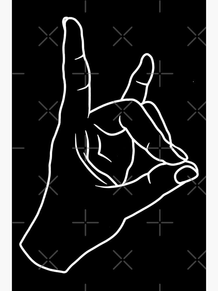 "Pst the Silent fox or Quiet Coyote Hand" Sticker by irkallaart