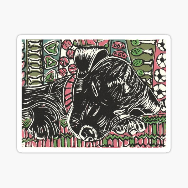 Sleepy Puppy Sticker