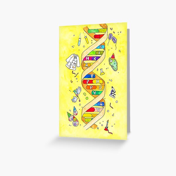 Happy Birthday card for science nerds by Nicole Janes Greeting Card