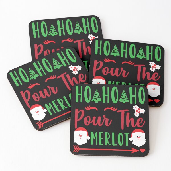 Aperçu de l'œuvre Ho Ho Ho Versez le Merlot Merveilleuse période de l'année Père Noël Joyeux Noël Joyeux cadeau Vêtements haut de gamme Vacances amusantes Noël créée et vendue par DesignByHeartUK.