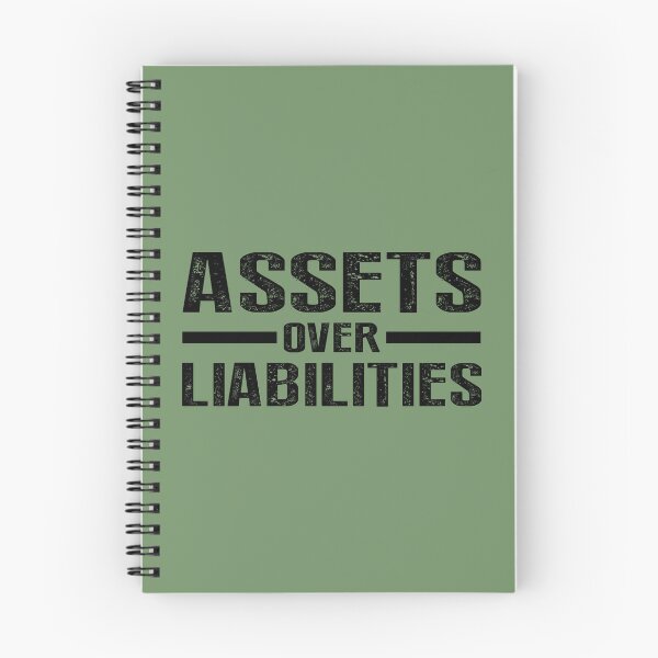 Item preview, Assets Over Liabilities Text in Black designed and sold by BLMcreations.