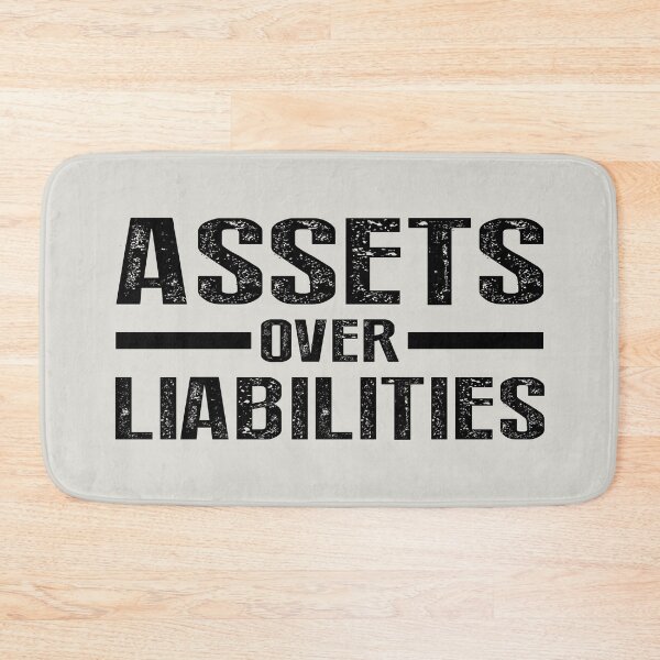 Item preview, Assets Over Liabilities Text in Black designed and sold by BLMcreations.