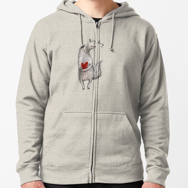Big Hug - Little Wolf With A Big Heart #RBSTAYCAY Zipped Hoodie