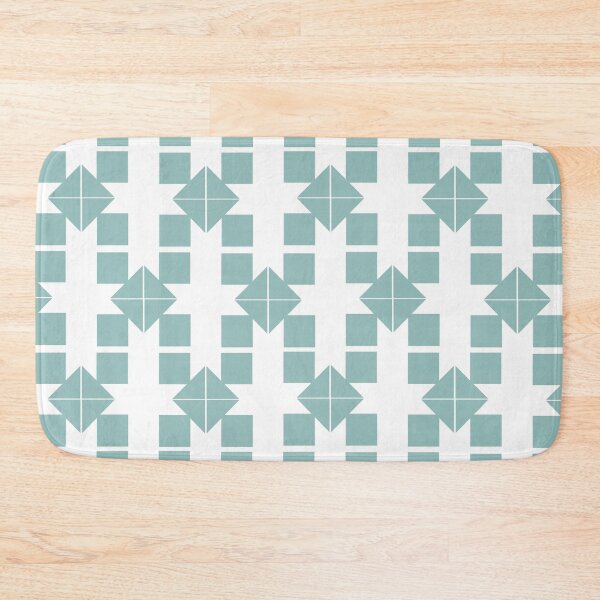 Item preview, Seafoam and White Star Tiles designed and sold by BeJolley.