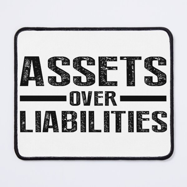 Item preview, Assets Over Liabilities Text in Black designed and sold by BLMcreations.