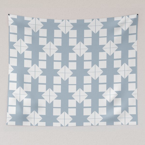 Item preview, Powder Blue and White Star Tiles designed and sold by BeJolley.