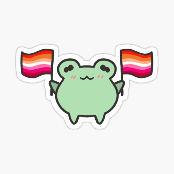 Lesbian Pride Frog Sticker For Sale By CluelessSketch Redbubble