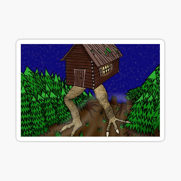 Artikel-Vorschau von Baba Yaga Cartoon-Haus, designt und verkauft von monsterbasket.