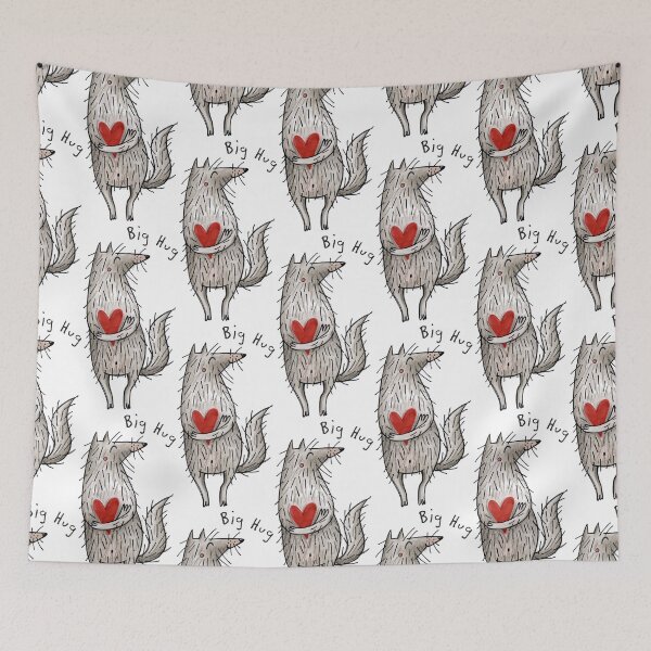 Item preview, Big Hug - Little Wolf With A Big Heart  #RBSTAYCAY designed and sold by JunieMond.