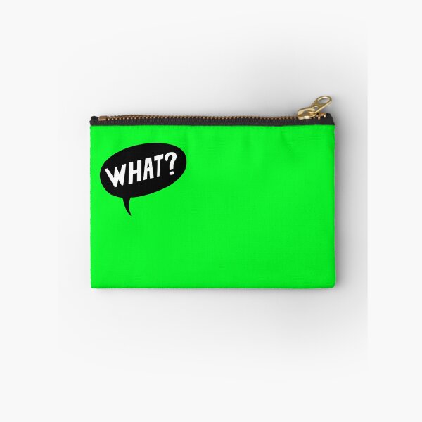 Item preview, WHAT? expletive comic book cartoon onomatopoeia black green designed and sold by Julieford.