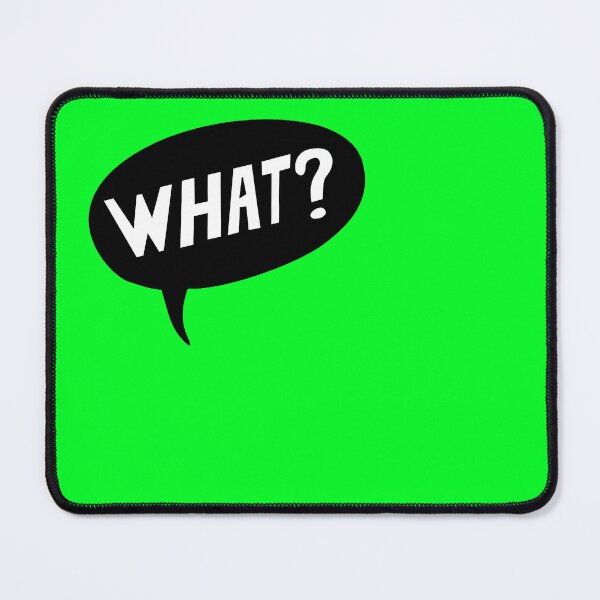 Item preview, WHAT? expletive comic book cartoon onomatopoeia black green designed and sold by Julieford.
