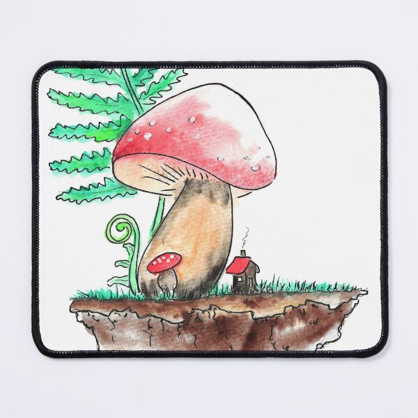 Item preview, tiny little house under a huge mushroom designed and sold by SandhillDesigns.