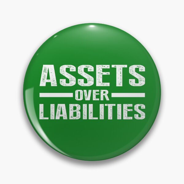 Item preview, Assets Over Liabilities Text in White designed and sold by BLMcreations.