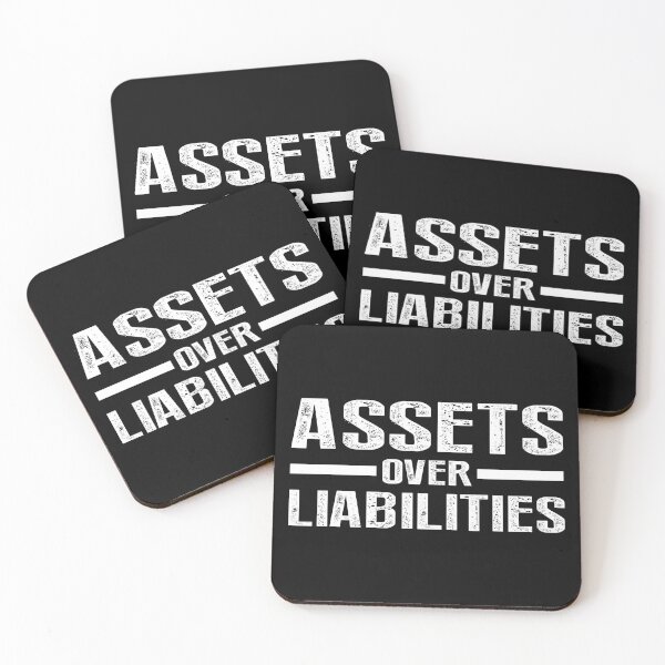 Item preview, Assets Over Liabilities Text in White designed and sold by BLMcreations.