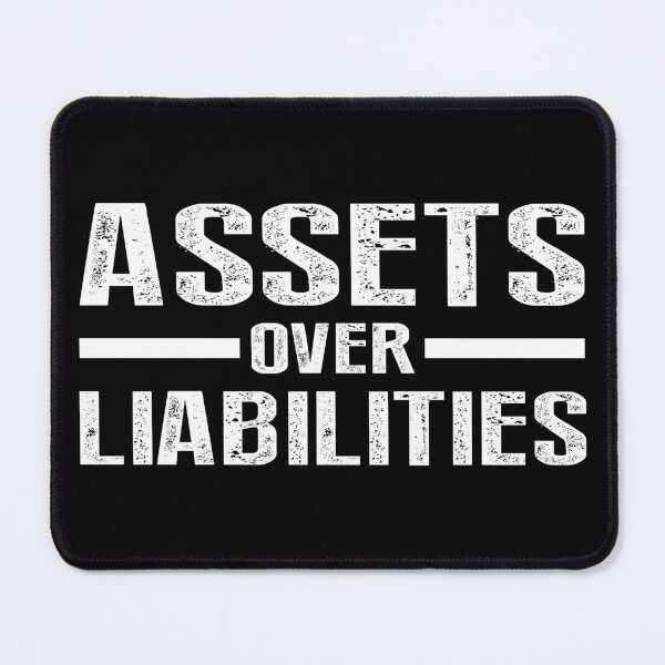 Item preview, Assets Over Liabilities Text in White designed and sold by BLMcreations.
