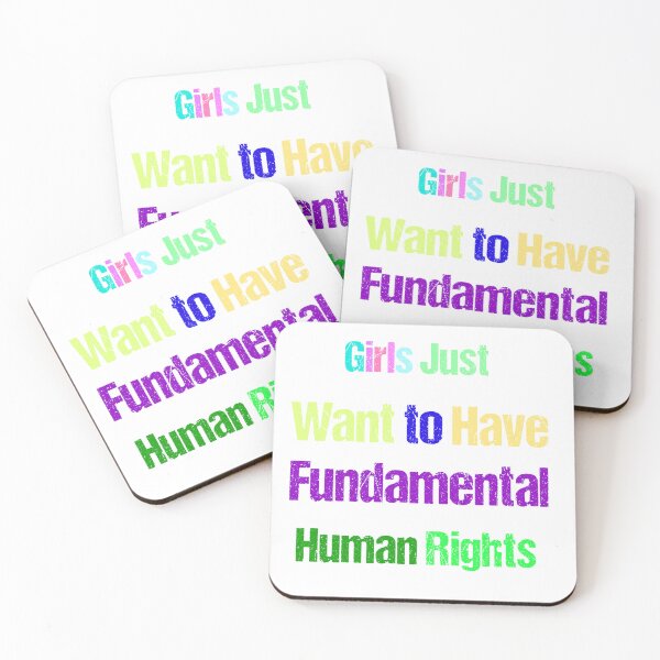 Item preview, Girls Just Want to Have Fundamental Human Rights Feminist T-Shirt  designed and sold by Luxe-Art.