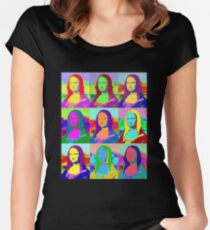 Camiseta entallada de cuello redondo Camiseta colorida de Monalisa