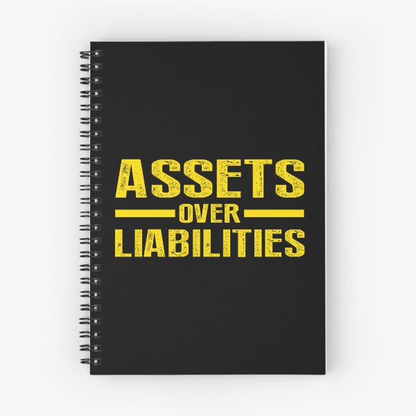 Item preview, Assets Over Liabilities Text in yellow designed and sold by BLMcreations.
