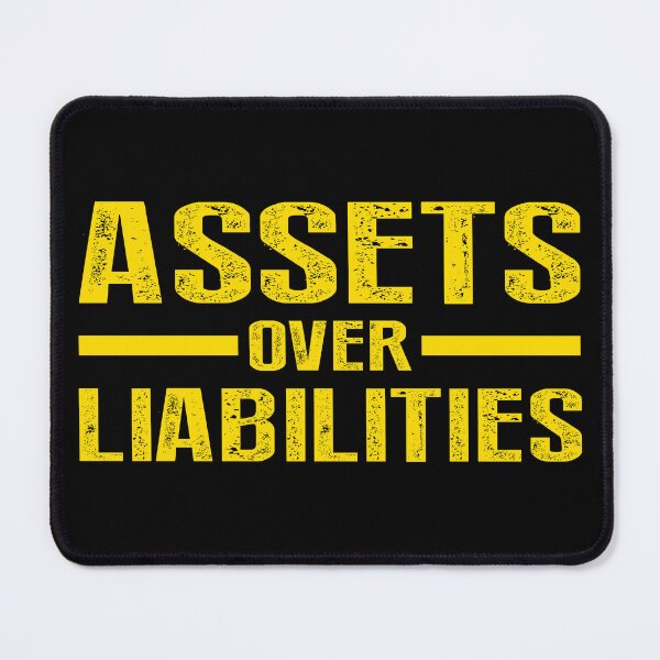 Item preview, Assets Over Liabilities Text in yellow designed and sold by BLMcreations.