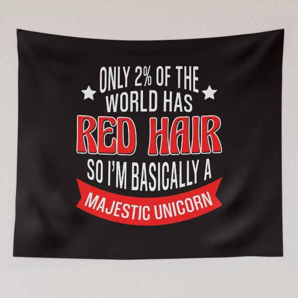 Item preview, Red Hair Unicorn Magic Ginger Redhead Red Orange Haired designed and sold by TomGiantDesigns.