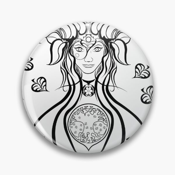 Item preview, illustration of the Andean Pachamama with falling leaves. designed and sold by AlexGrafs.