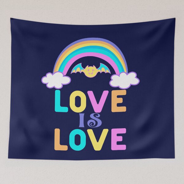 Item preview, Love is Love, Rainbow Bat designed and sold by Constant Readers.