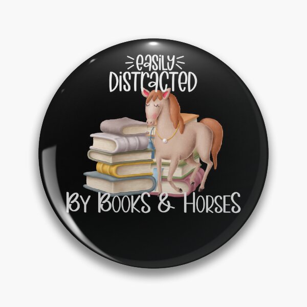 Item preview, Easily Distracted By Books And Horses, Pony and Stack of Books designed and sold by PrintedKat.