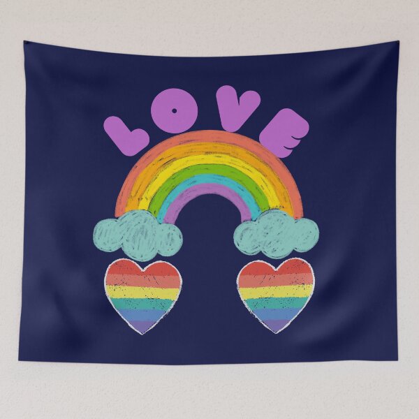 Item preview, Rainbow Love Hearts designed and sold by Constant Readers.