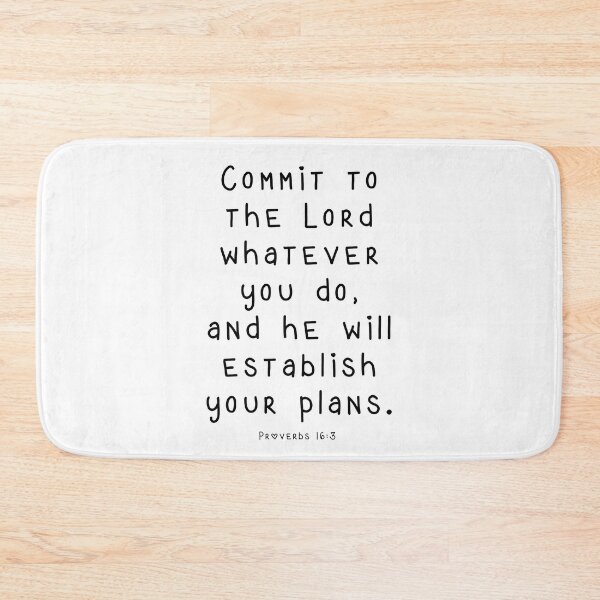 Item preview, Proverbs 16:3 Commit to the Lord He will establish your plans designed and sold by AmeliasArtistry.