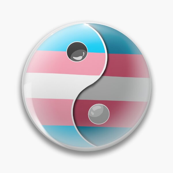 Item preview, Transgender Pride Yin Yang Symbol designed and sold by CJ Vanderbeek.