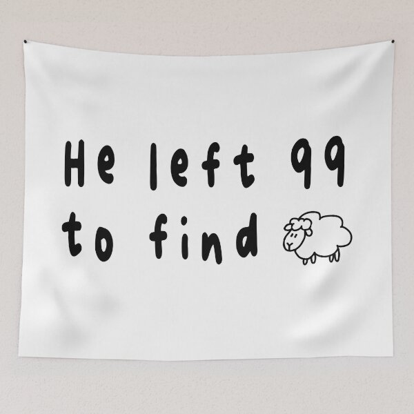 Item preview, He left 99 to find me you one sheep designed and sold by AmeliasArtistry.