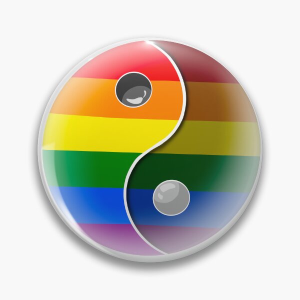 Item preview, Rainbow Pride Yin Yang Symbol designed and sold by CJ Vanderbeek.